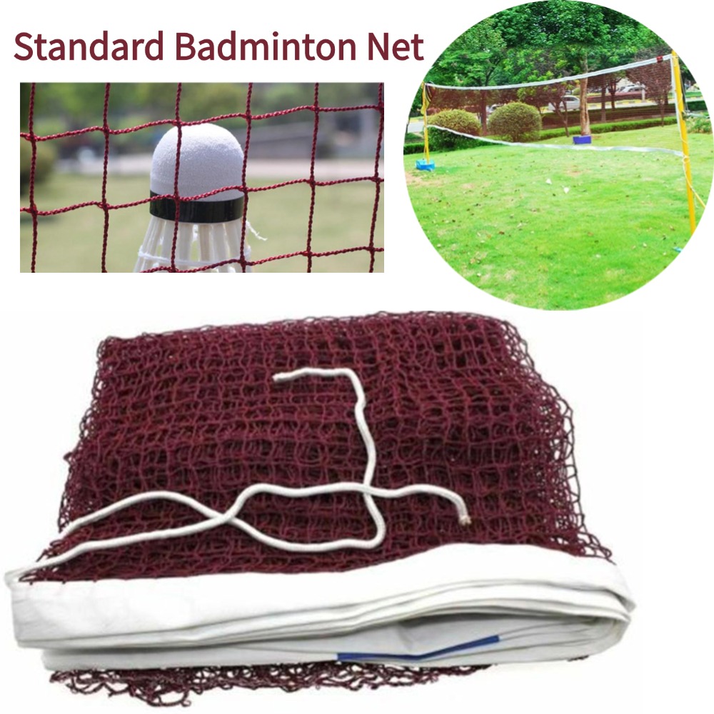 Badminton Netting - プロ仕様のシンプルで持ち運び可能な折りたたみ式スポーツトレーニング標準バドミントンネット屋外テニスネットシャトルコックメッシュエクササイズ