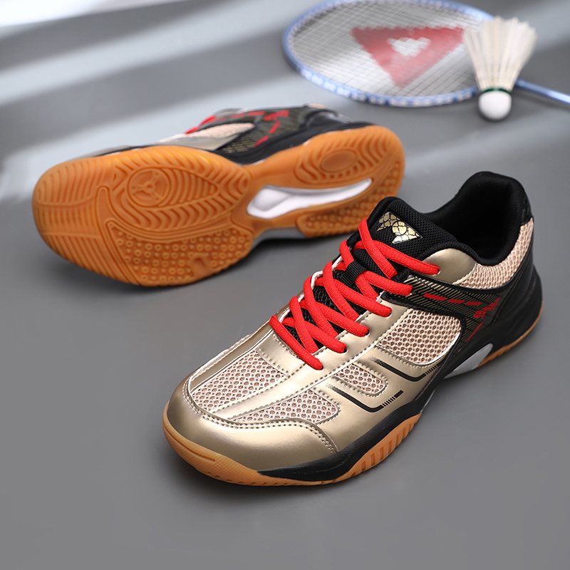 Badminton Hall - 新しいバドミントンシューズ男性女性抗ねじれクッション男性のスポーツ厚底耐衝撃卓球シューズトレーニング用