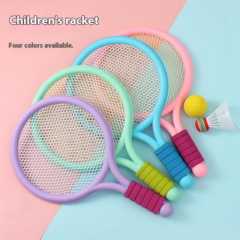 Badminton Kids - 1 セット軽量子供用テニスバドミントンテニスラケット子供用バドミントンラケットキット親子インタラクティブおもちゃ子供用