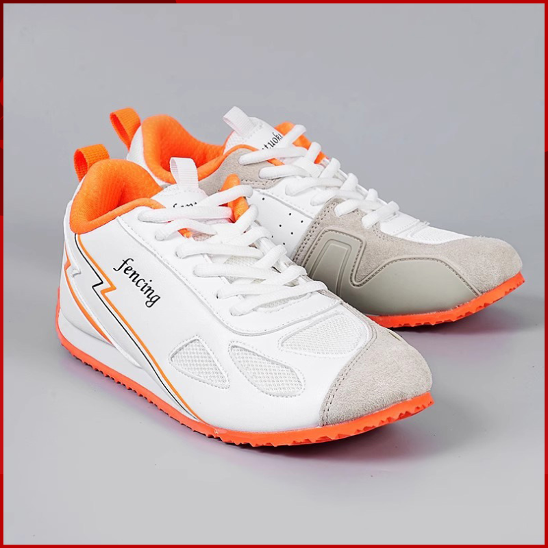 Badminton Kids - 2025年ニューキッドフェンシングシューズ レディース スエードPUレザー フェンサースニーカー 滑り止め サイズ34-38