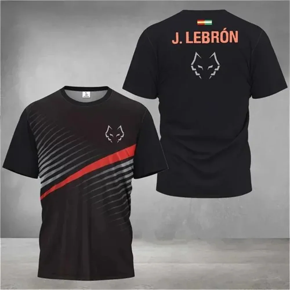 Badminton Emoji - 夏の新作メンズバドミントンと卓球グラデーションストライププリント通気性ラウンドネックTシャツアウトドアカジュアルスポーツトップ