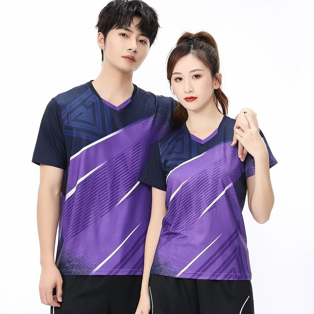 Badminton Emoji - 男性と女性のためのテニスTシャツ,半袖スポーツトップ,速乾性,カップル,家族,夏,バドミントン,2023
