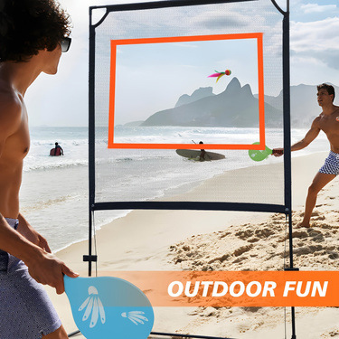 Badminton Netting - 屋外スポーツ用バドミントンネットセット、ラケット収納バッグ、エッジ保護、ドローストリング、シャトルコックラケット付き