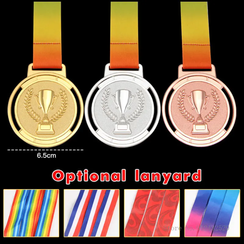 Badminton Cup - カスタマイズされたバドミントンマラソンメタルメダル、小麦耳カップゴールド、シルバー、ブロンズ、学生スポーツ競技賞記念品、10個