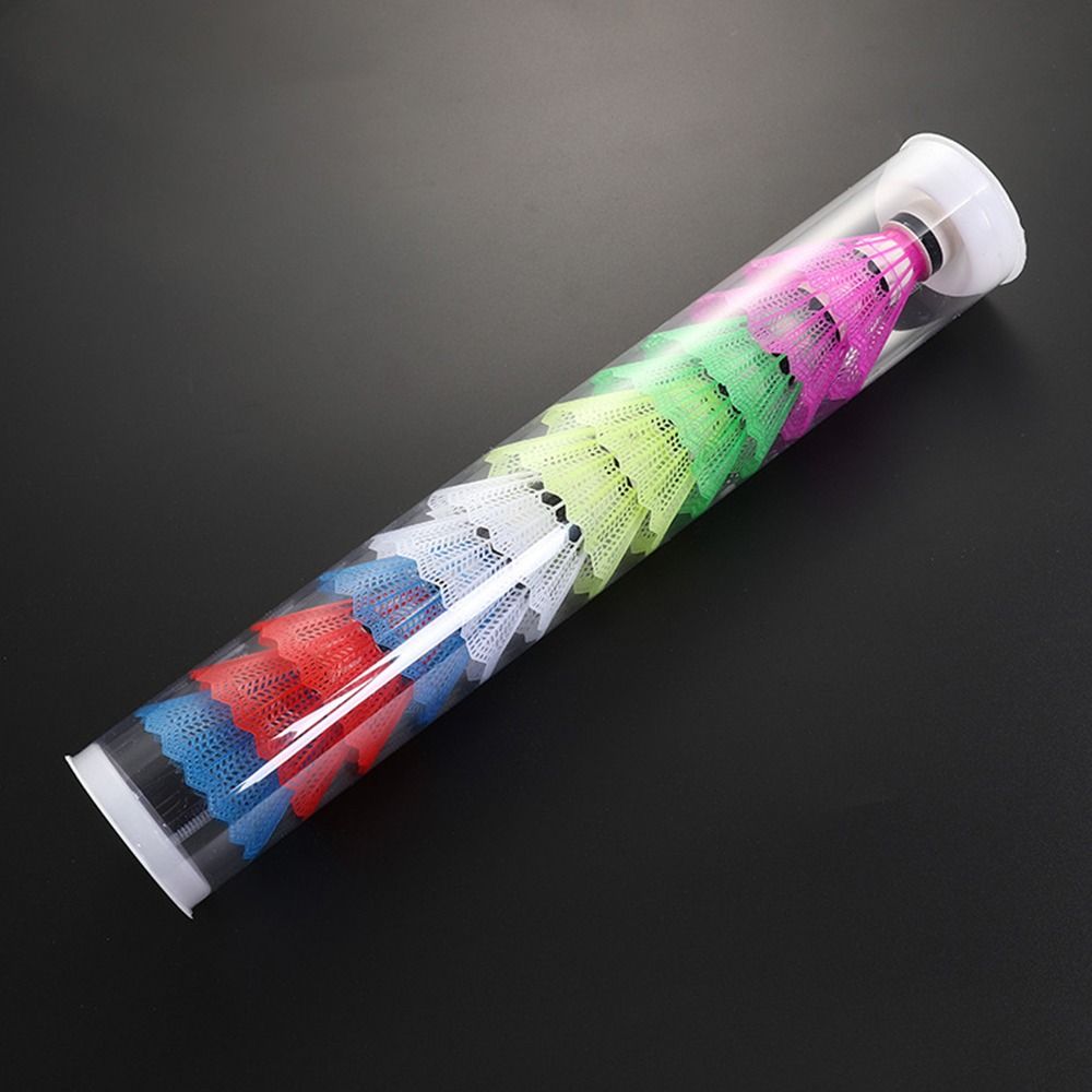 Nylon Shuttlecock 12 - 防風バドミントンボール、フォームヘッド付き、安定した耐久性のあるナイロンシャトルコック、スポーツ用品、耐風性、トレーニングアクセサリー、12個
