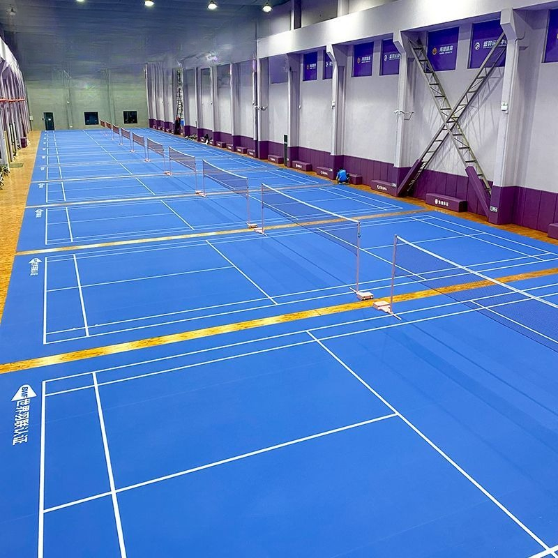 バドミントンコートフロアマット屋内格納式PVCプラスチックス - Badminton Hall のレビューと価格