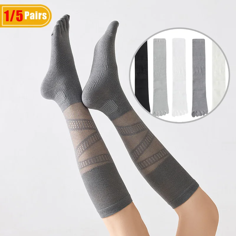1/5 ペア女性用圧縮 5 本指ソックスロングスポーツフィッ - Badminton Netting のレビューと価格