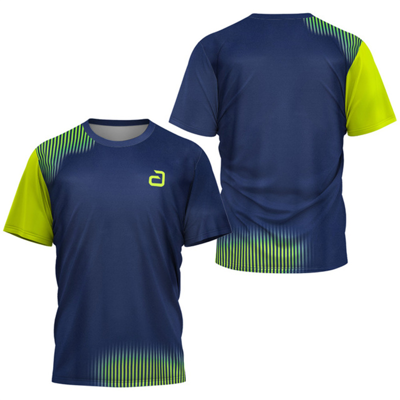 男性卓球 Tシャツアンダーカーレントパターンメンズサマーテニ - Badminton Emoji のレビューと価格