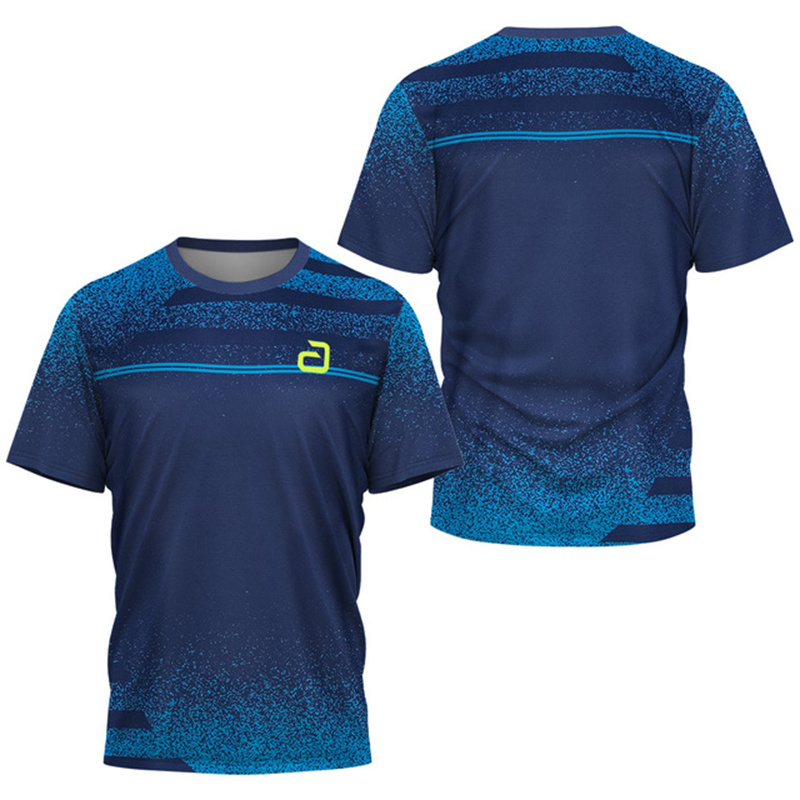 男性卓球 Tシャツアンダーカーレントパターンメンズサマーテニ - Badminton Emoji のレビューと価格