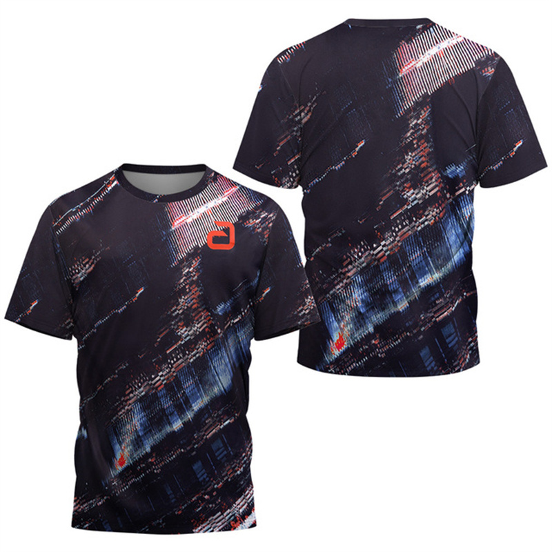 男性卓球 Tシャツアンダーカーレントパターンメンズサマーテニ - Badminton Emoji のレビューと価格