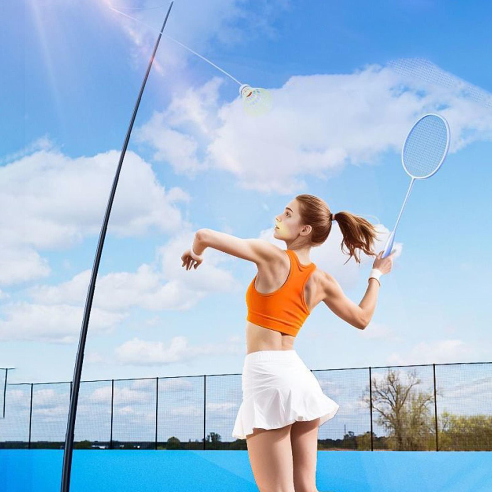 バドミントンシングルトレーニング補助具 ポータブル折りたたみ - Badminton Kids のレビューと価格