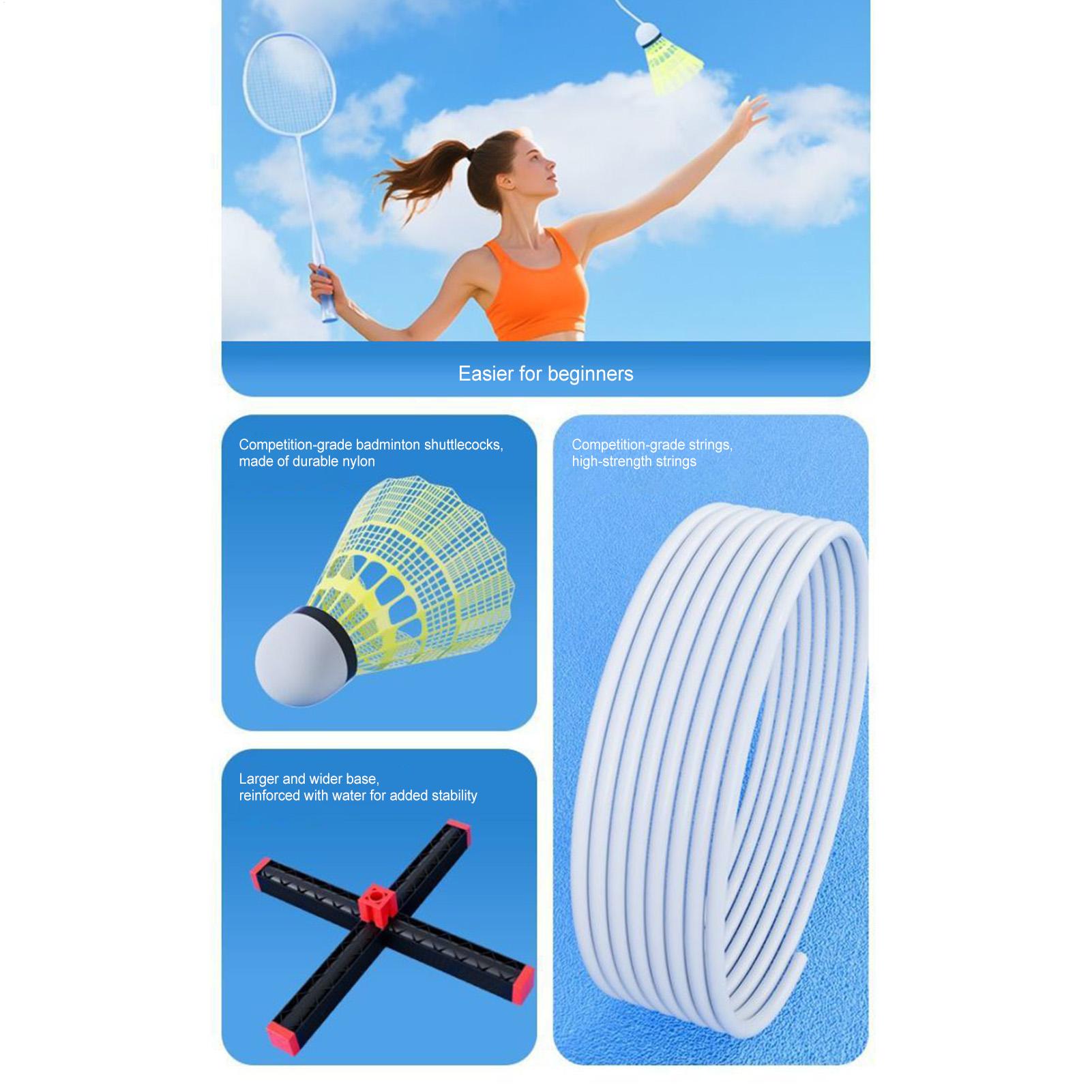 バドミントンシングルトレーニング補助具 ポータブル折りたたみ - Badminton Kids のレビューと価格