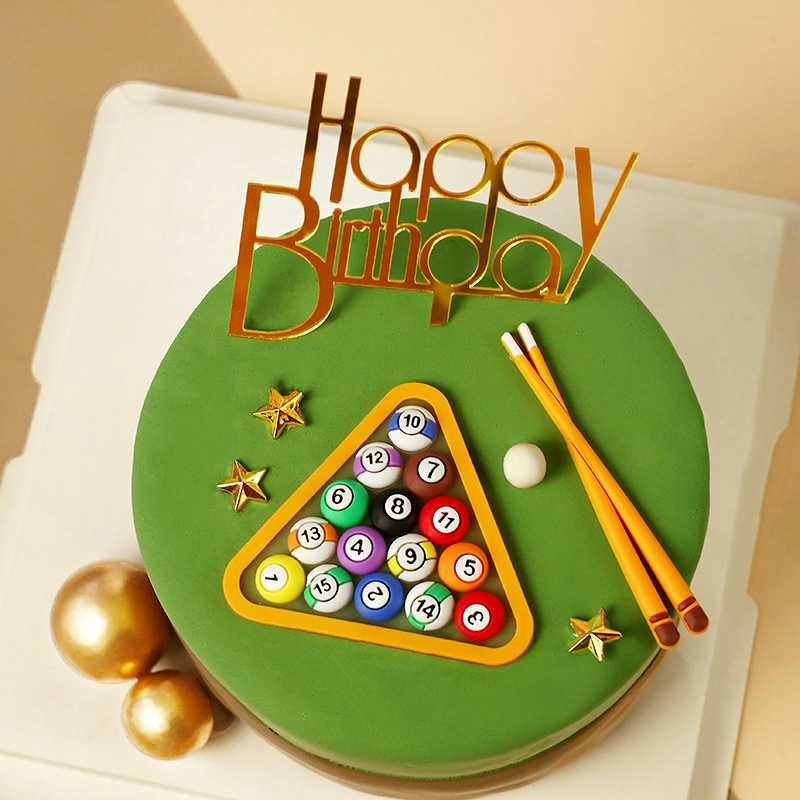 ビリヤードボールケーキデコレーション男の子子供子供の誕生日パ - Badminton Kids のレビューと価格