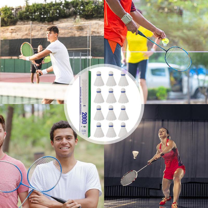 屋内およびジム用の高精度ナイロンバドミントンシャトルコック, - Nylon Shuttlecock 12 のレビューと価格
